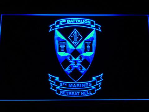 US Marine Corps 2nd Battalion 5th Marines LED Neon Sign